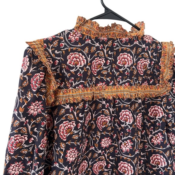 Anthropologie Othilia Sera Ruffled Boho Blouse - Picture 2 of 7